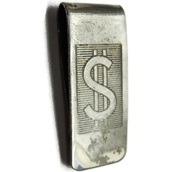Dollar $ Sign Money Clip Stainless Steel Wallet Credit Card Cash Vintage Wear - Picture 6 of 6